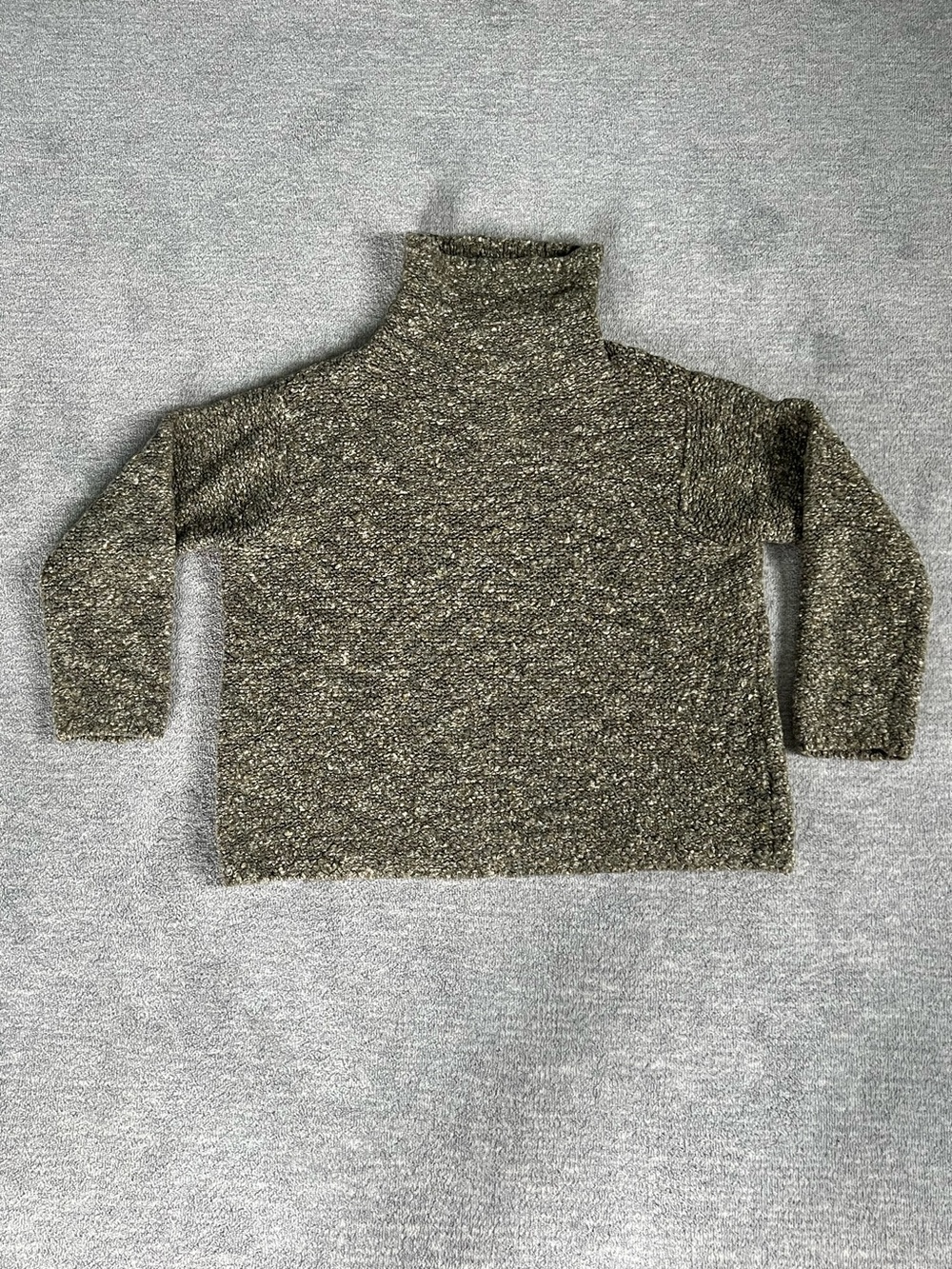 Eileen Fisher Woman Vintage Funnel Neck Italian Yarn WoolBlend Sweater Sz. 1X